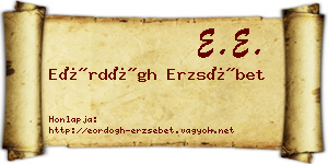Eördögh Erzsébet névjegykártya